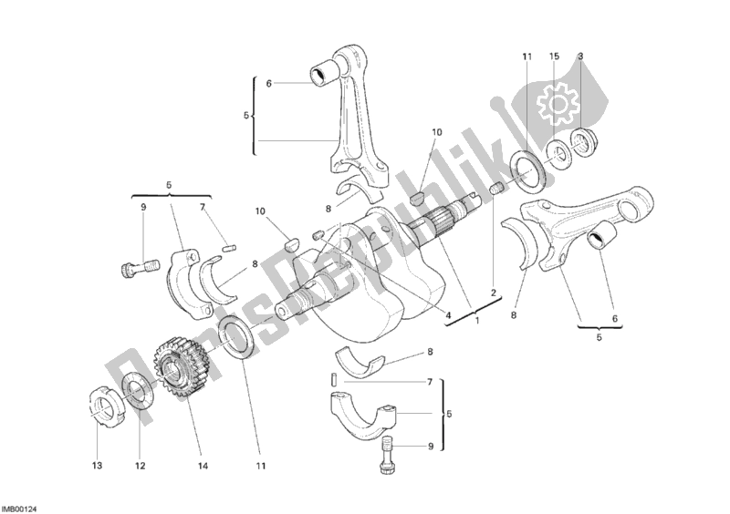 Toutes les pièces pour le Vilebrequin du Ducati Sportclassic GT 1000 USA 2009